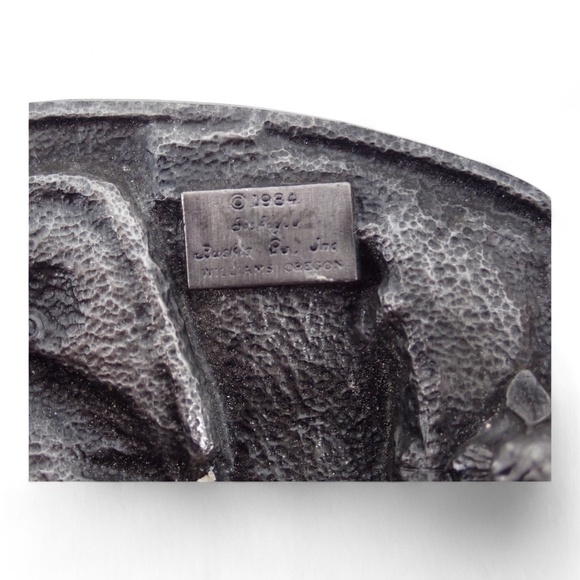 SISKIYOU BUCKLE CO COLORADO BELT BUCKLE 1984 H-23 WILLIAMS OREGON & LEATHER BELT - Picture 15 of 16